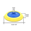 8"- 5/8"-11 UNC  Hook & Loop Polisher Pad