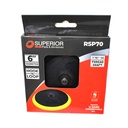 6" Dia Hook & Loop Sanding Pad with 7/16-14 Mount Shaft