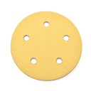 150 Grit 5" Diameter 5-Hole PSA Sanding Paper - 25/Pack (Ceramic Aluminum Oxide)