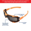 Frameless Safety Glasses with Scratch-Resistant Coating - Clear ( Single Pair)