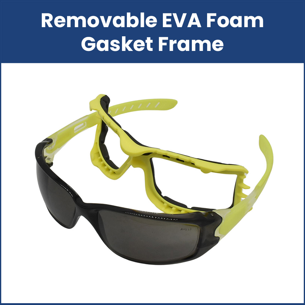Frameless Safety Glasses with Scratch-Resistant Coating - Clear ( Single Pair)