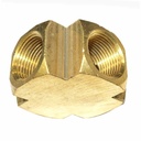 3/8" FPT Brass Cross - 1 inlet - 3 Outlets - 100 Pack Bulk - W04