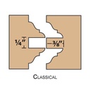 6 pc Classical Rail&Stile Set C
