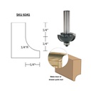 1/4"Rad. Cove Bit, 1/4" Shank