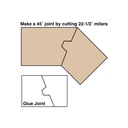 Lock Miter Bit,22.5deg,1/2"Sh.