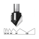 1/4" 22 deg. V Groove,1/4"Sh.