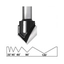 1-1/4" 120deg. V Groove,1/4"Shank C