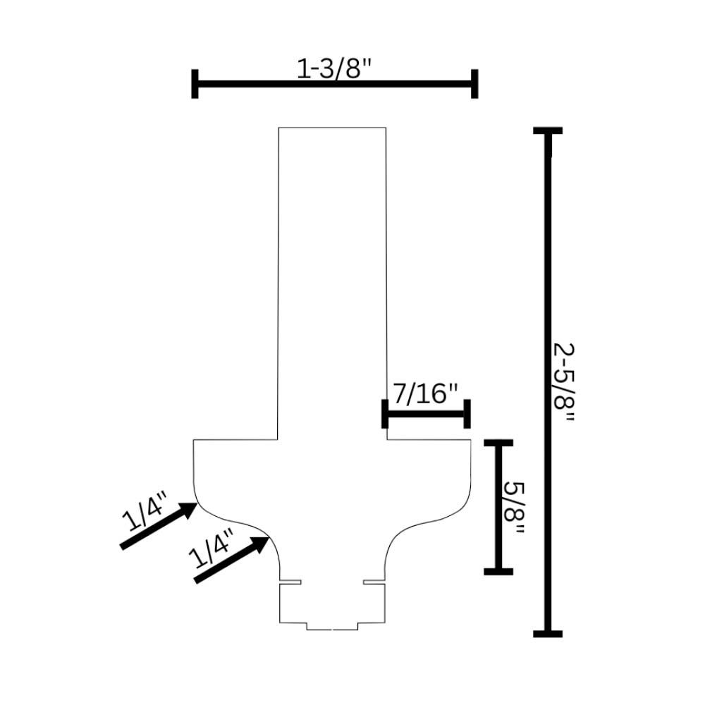 Traditional Bit, 1/2" Shank  C