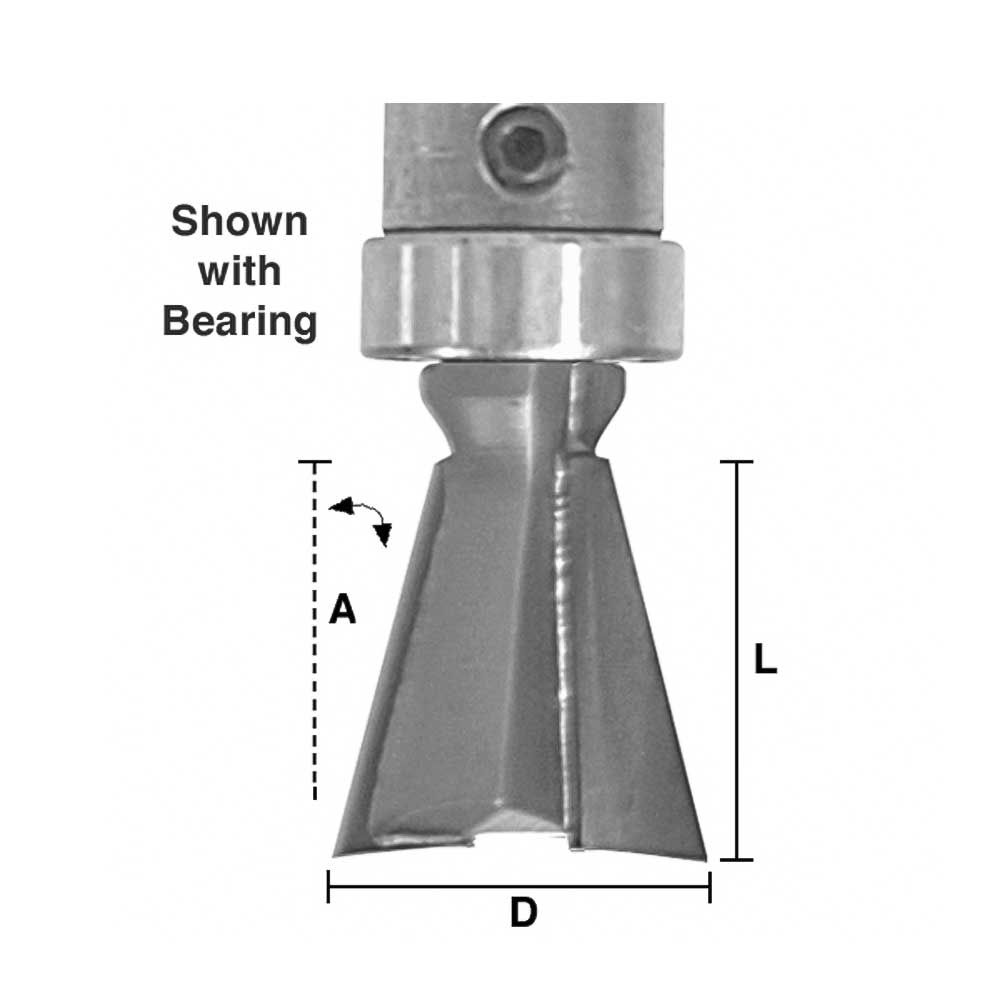 Dovetail 7/16 X 8 Degree X 1/4" Shk