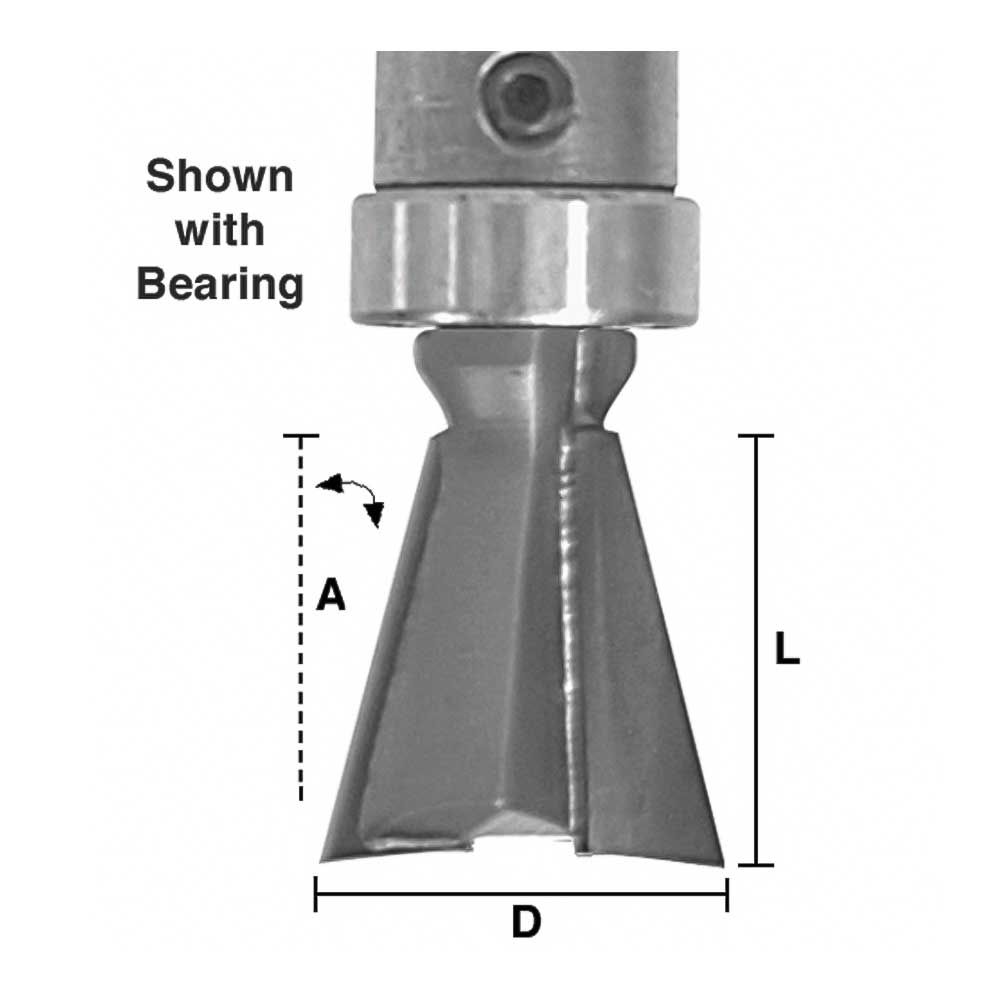 Dovetail 5/8 X 7 Degree X 1/2" Shank