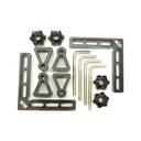 2pcs Multi Functional Precision Square, mm/inch, Al squares+clamp blocks