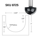 1-3/4"D Core Box Bit,1/2"Sh.