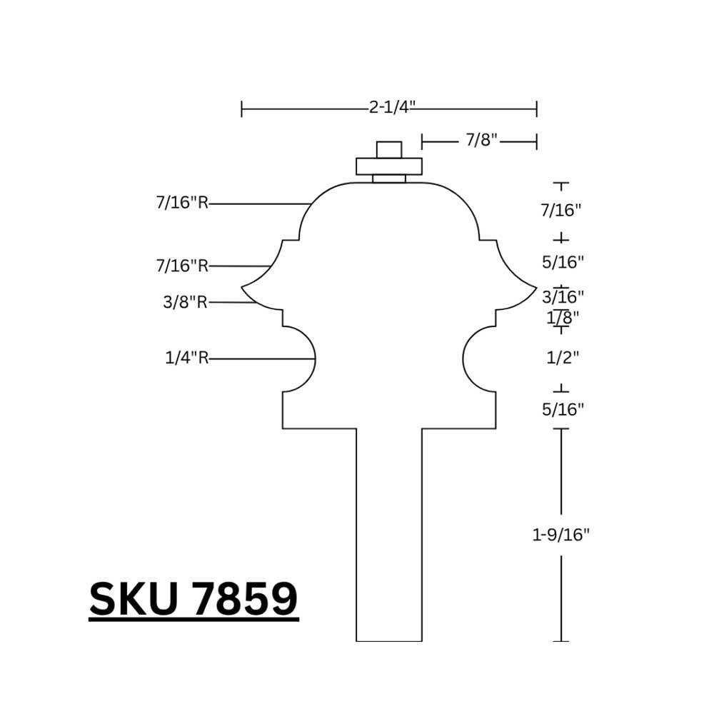 Multiform Molding Bit, 1/2"Sh C