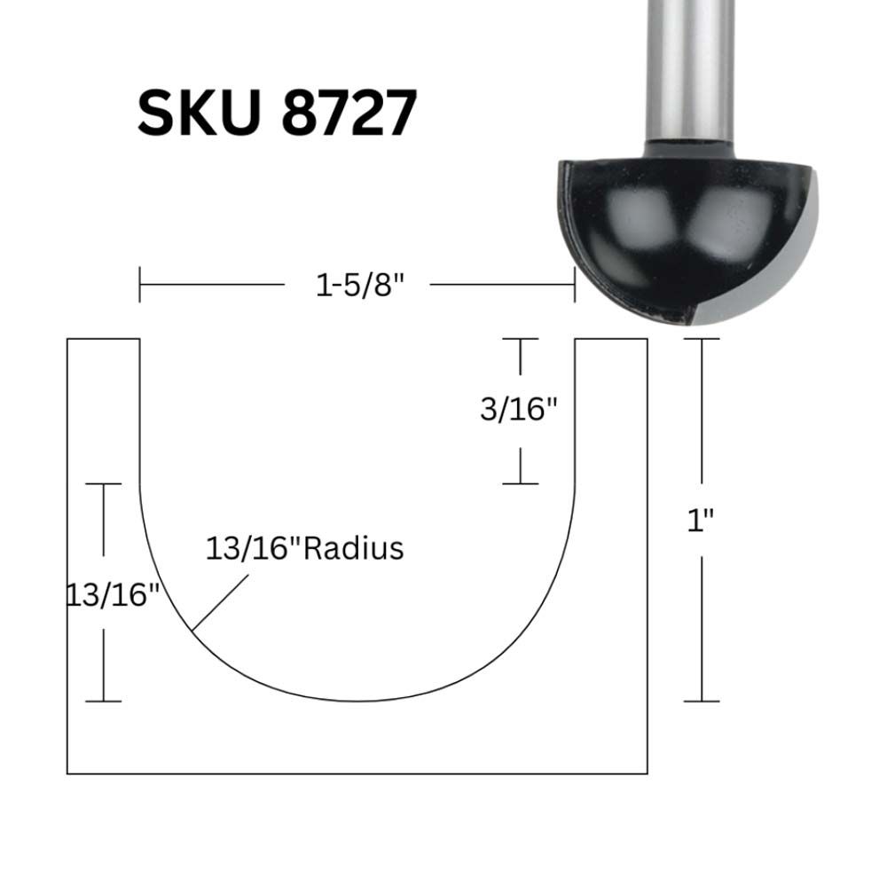 1-5/8"D Core Box Bit,1/2"Shank