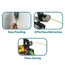 5/32" x 98ft Power Feed Fish Tape Spinner with Handle