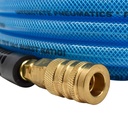 3/8" 50 ft Light Blue PU Hose Kit with 1/4" Brass "S" Coupler and Steel Plug