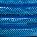 3/8" 50 ft Light Blue PU Hose Kit with 1/4" Brass "S" Coupler and Steel Plug