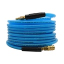 3/8" 100 ft Light Blue PU Hose Kit with 1/4" Brass "S" Coupler and Steel Plug