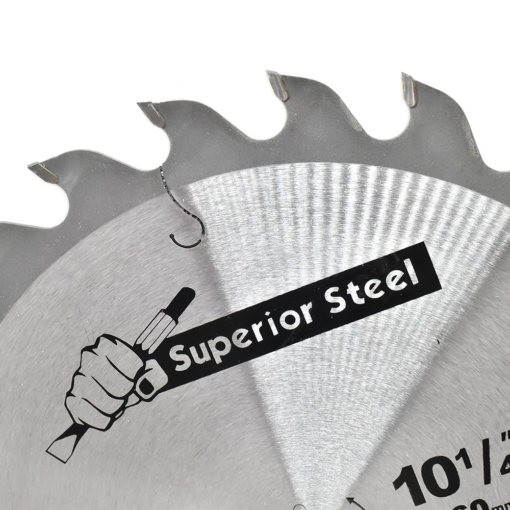 10 1/4" x 24 Teeth  x 0.10" kerf x 5/8" Arbor with Diamond Knock Out -  Carbide Tipped Saw Blade