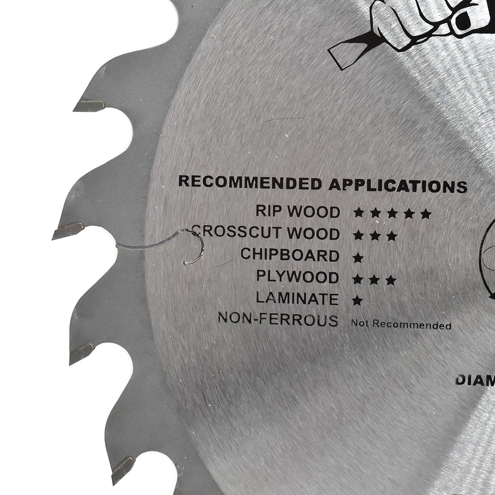 10 1/4" x 24 Teeth  x 0.10" kerf x 5/8" Arbor with Diamond Knock Out -  Carbide Tipped Saw Blade