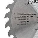 10 1/4" x 24 Teeth  x 0.10" kerf x 5/8" Arbor with Diamond Knock Out -  Carbide Tipped Saw Blade