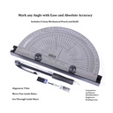 160mm(6"0 Precision Protractor w/ pencil & refill set