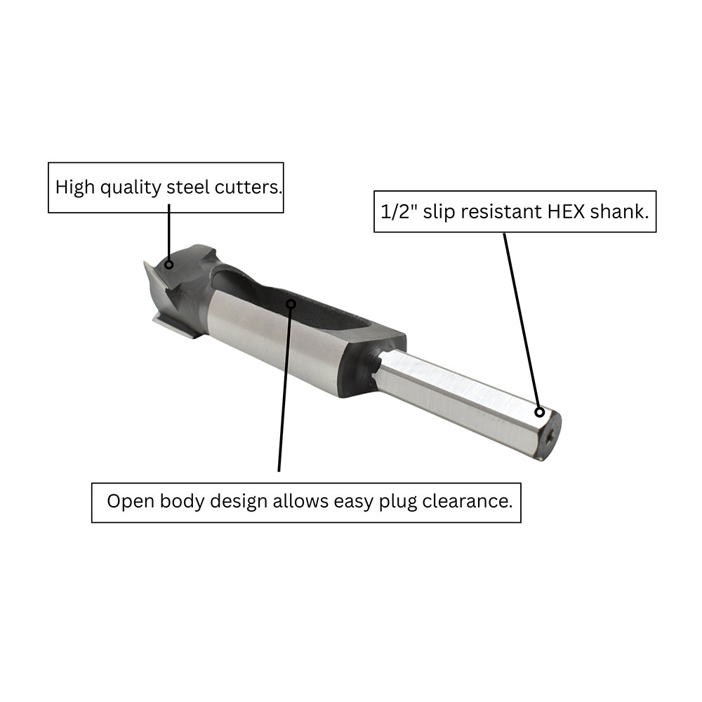 5/8" Tenon Cutter,HEX Sh. (I) C