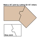 2 Piece 22-1/2 Degree Lock Miter Set