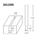 1/4" Dovetail (8 deg.) Bit