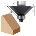4 pc Chamfer Bit Set,1/2"Shank