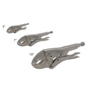 5", 7" & 10" Vise Grip Curved Jaw & Nose Locking Plier Set