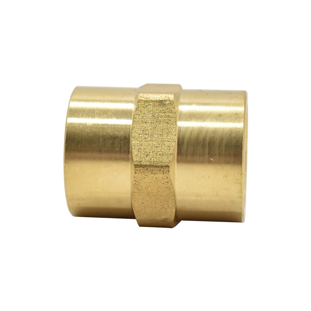 3/8" FPT x 3/8" FPT Brass Female Coupling - Single Display Pack - W02