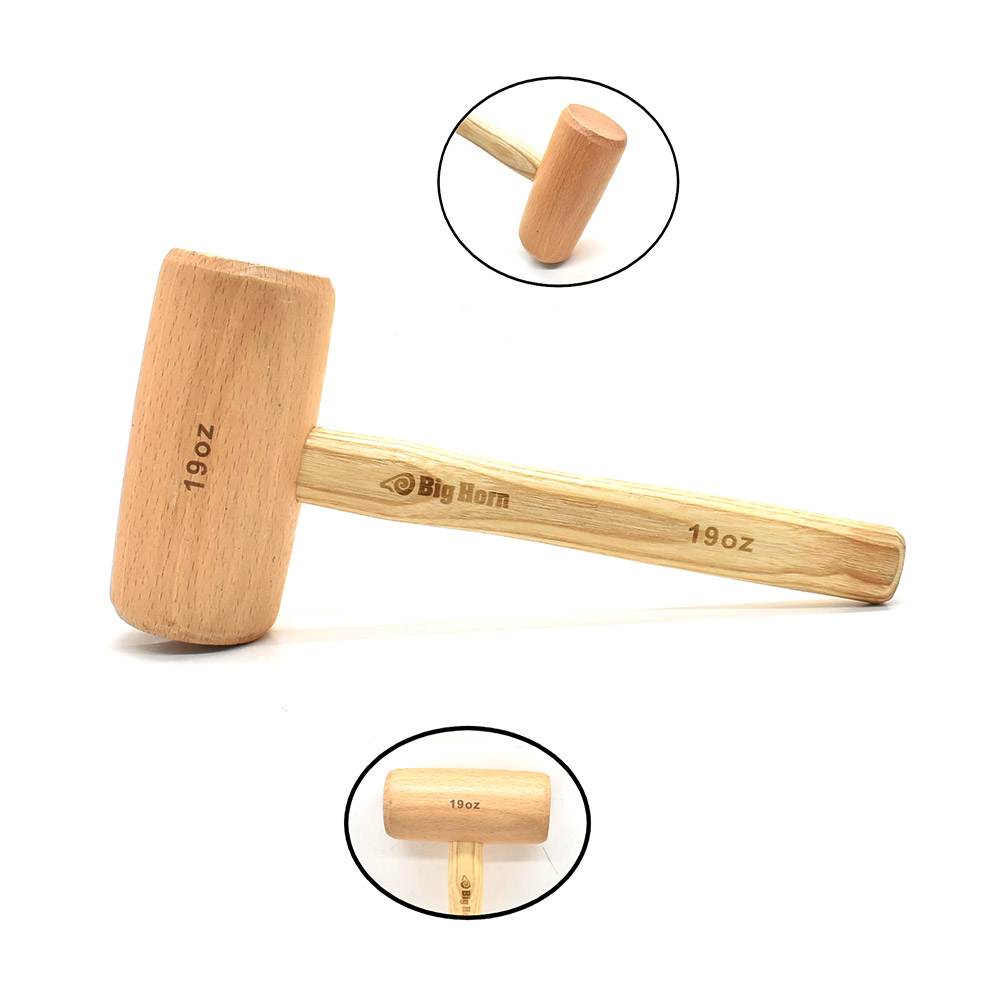 19 Oz Beechwood Woodworking Wooden Mallet