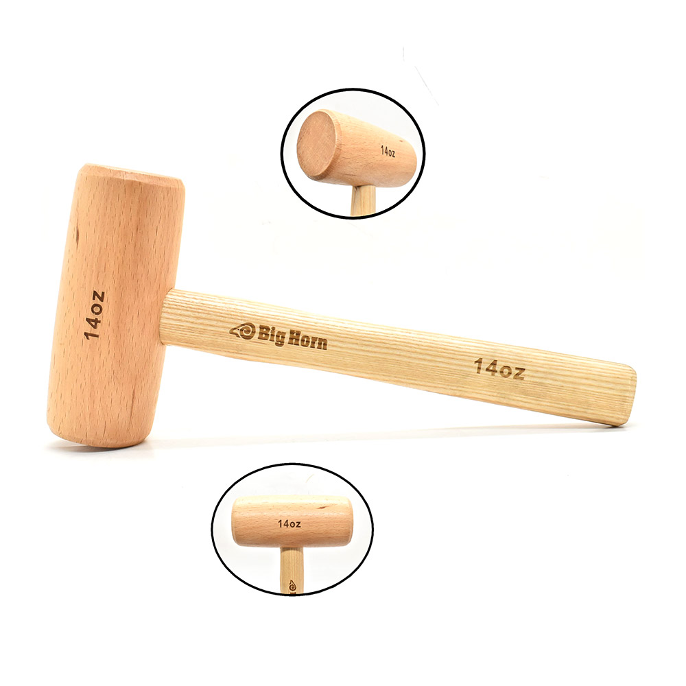 14 Oz Beechwood Woodworking Wooden Mallet