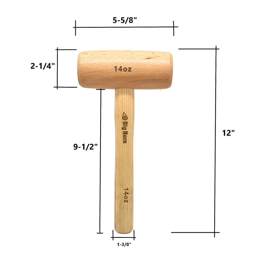 14 Oz Beechwood Woodworking Wooden Mallet