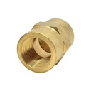 1/2" FPT x 1/2" FPT Brass Female Coupling - 50 Pack Bulk - W02