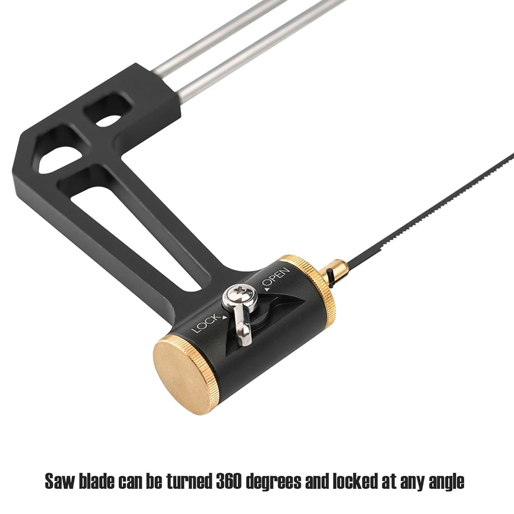 Coping Saw with 15T/18T/24T High Speed Steel Saw Blades - Rosewood Handle