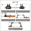 Coping Saw with 15T/18T/24T High Speed Steel Saw Blades - Rosewood Handle