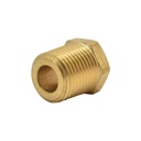 1/2" MPT x 3/8" FPT Brass Hex Bushing Reducer - 100 Pack Bulk