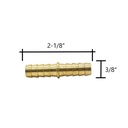 3/8" Brass Hose Barb Splicer - Single Display Pack