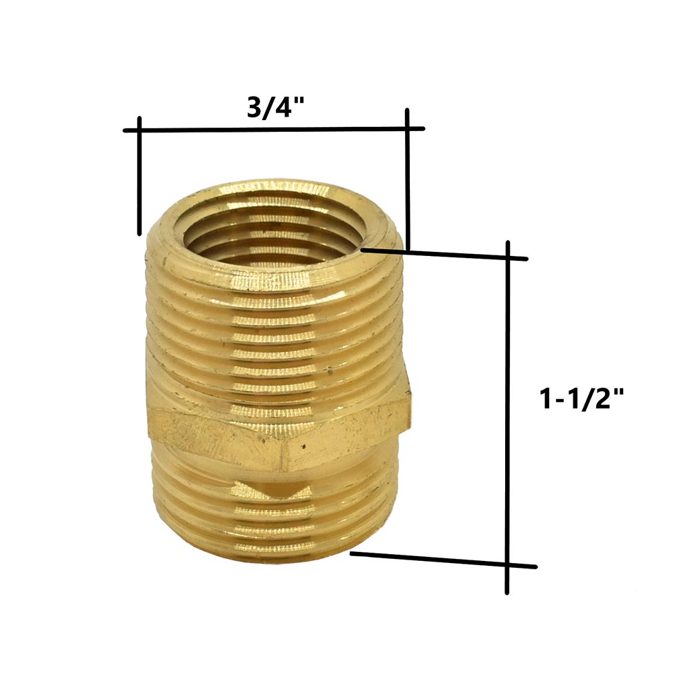 3/4" GHT Male x 3/4" Male NPT  Hose Fitting