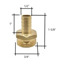 3/4" GHT Male x 1/2" Barb Hose Fitting