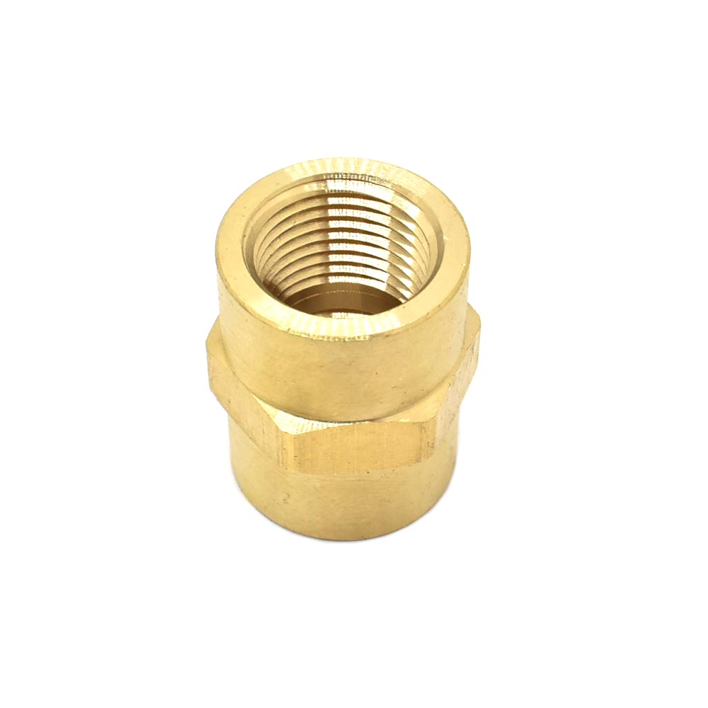 3/8" FPT x 3/8" FPT Brass Female Coupling - Single Display Pack