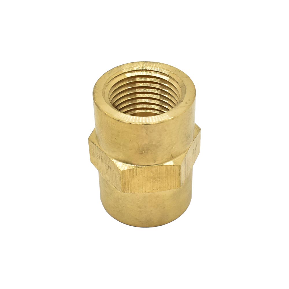1/2" FPT x 1/2" FPT Brass Female Coupling - 100 Pack Bulk