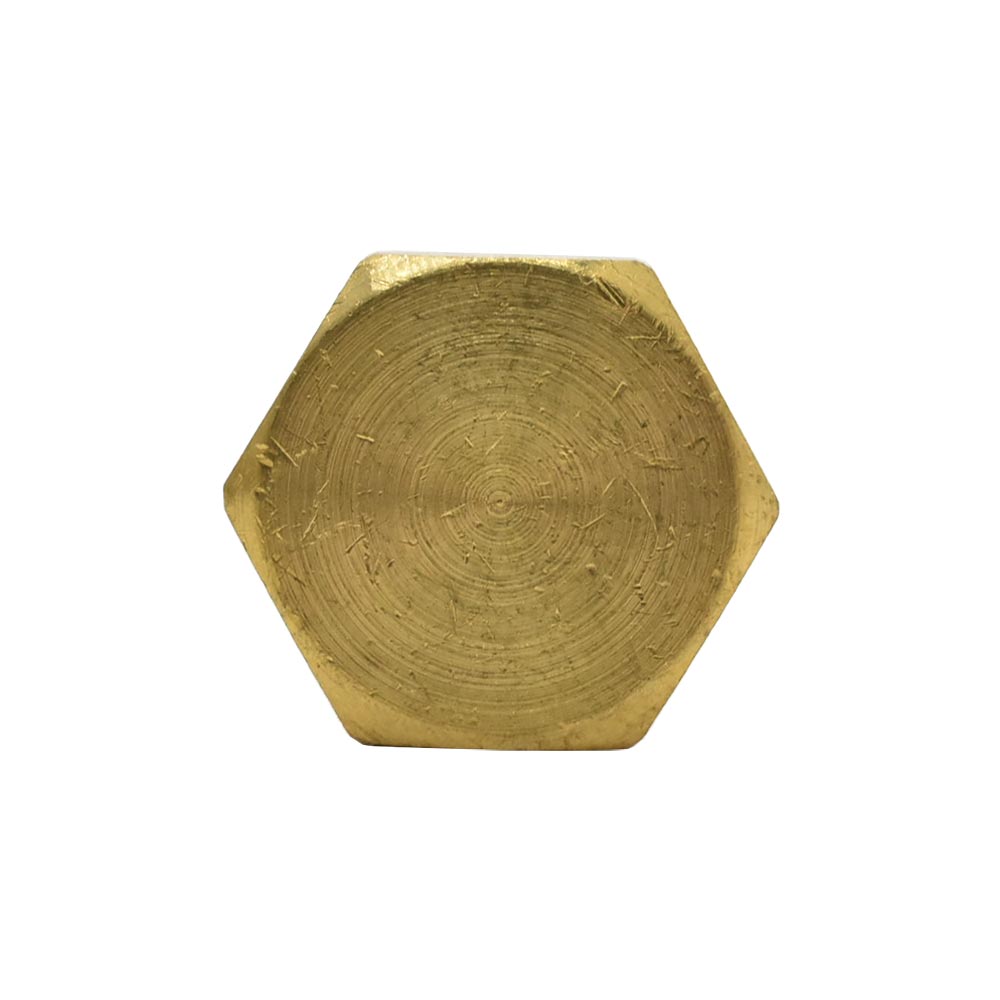 3/8" MPT Brass Hex Plug - 100 Pack Bulk
