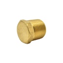 3/8" MPT Brass Hex Plug - 25 Pack Bulk