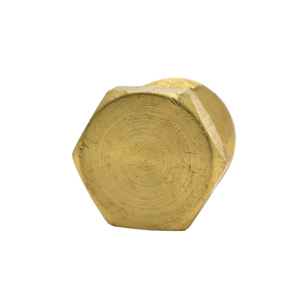 3/8" MPT Brass Hex Plug - 25 Pack Bulk