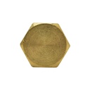3/8" MPT Brass Hex Plug - 25 Pack Bulk