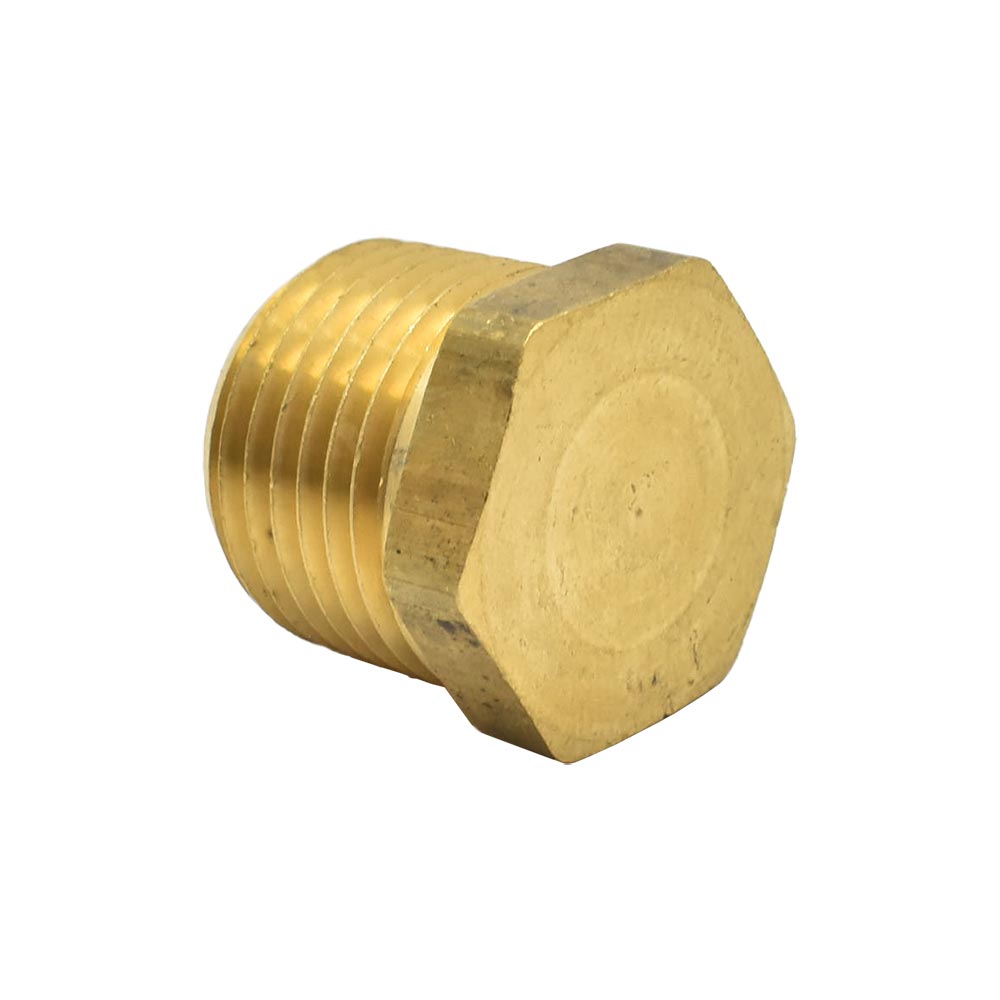 1/2" MPT Brass Hex Plug
 - 25 Pack Bulk