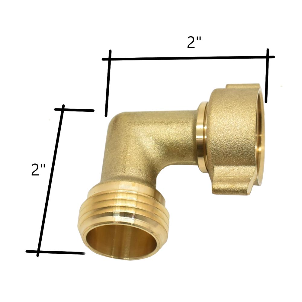 Hose Elbow 90 Degree Lead Free Brass with Washer